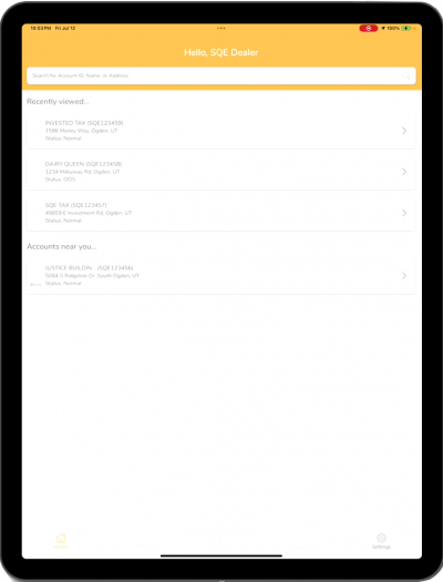 Tablet View Armstrongs Mobile App