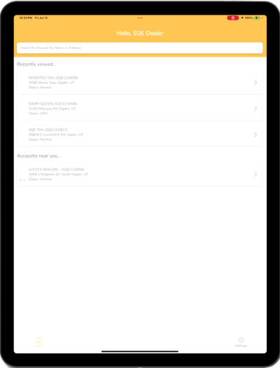 Tablet View Armstrongs Mobile App Tablet View Armstrongs Mobile App